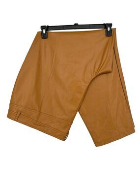 Halogen Faux Leather Pants Camel Brown Tan Size 24W NWOT